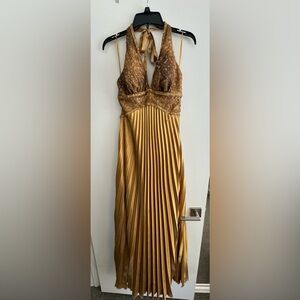 Prom Dress! Beautiful bronze gold prom dress